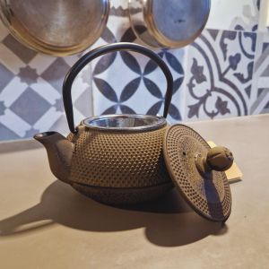 Japanese cast iron teapot - ARARE - Taupe