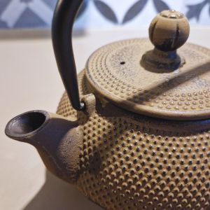 Japanese cast iron teapot - ARARE - Taupe