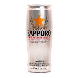 Japanisches SAPPORO-Bier in der Dose - SAPPORO BIER SILBER DOSE 650ML