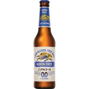 Japanese beer Kirin in bottle, KIRIN ICHIBAN ALCOHOL FREE BOTTLE, 33 cl