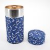 Japanese blue tea box in washi paper - TOMBO - 200gr