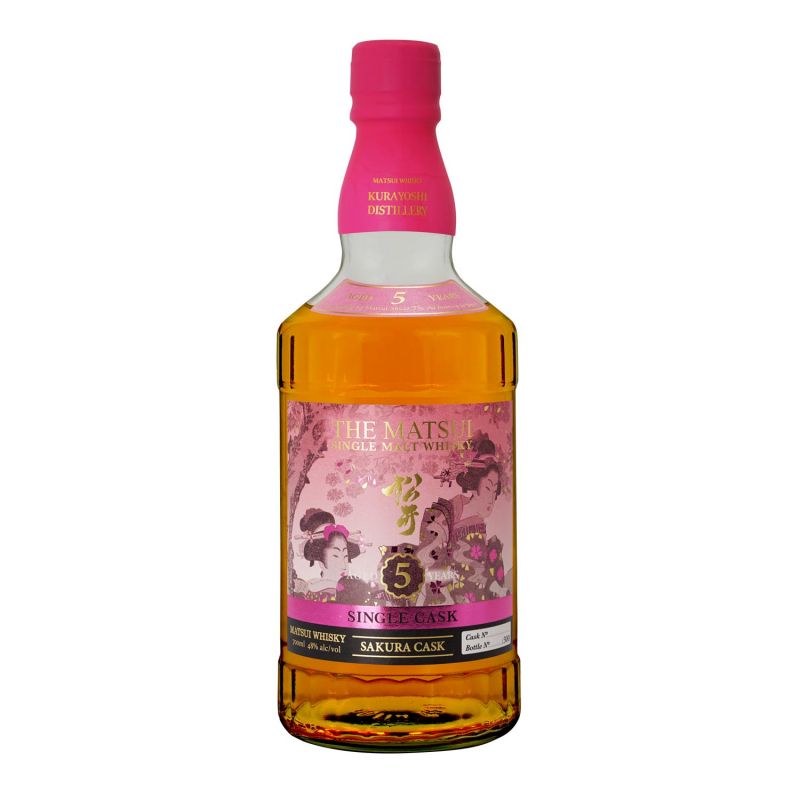 Whisky japonais en fût de Sakura 5 ans- THE MATSUI SINGLE CASK SAKURA CASK 5 ANS