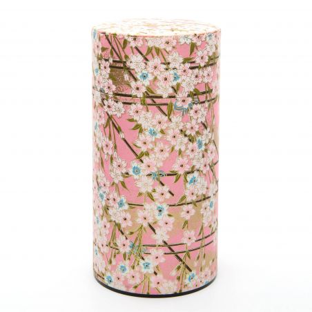 Japanische rosa Teedose aus Washi-Papier - SAKURA 1 - 200gr