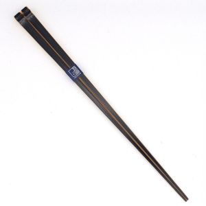 Paar japanische Essstäbchen aus Bambus, schwarz, Kuronuri Kakubashi tenbushi, 22,5 cm