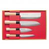 Box of 4 Japanese Santoku Nakiri Sashimi Deba knives - - SEKIRYU