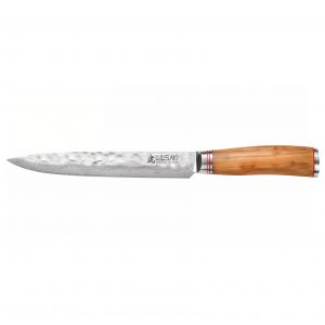 Cuchillo de trinchar grande con mango de olivo - Orivu~ie - 20cm