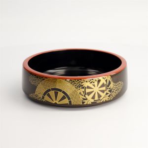 Japanese sushi dish lacquered effect Oke Kaza (medium) - SUSHIRIYORI