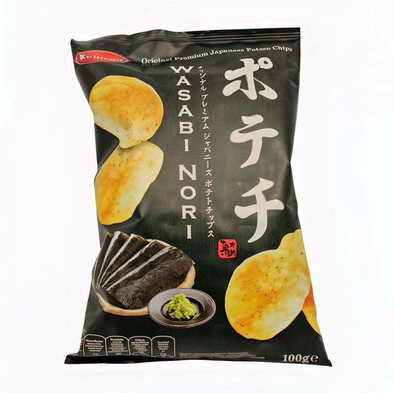 Japanische Chips mit Wasabi- und Nori-Geschmack