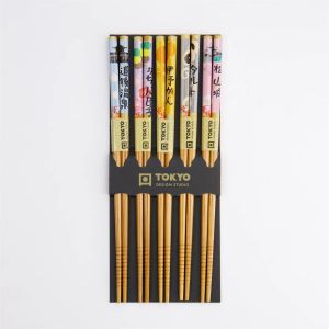 Set of wooden chopsticks, 5 colors Tokyo Design Studio