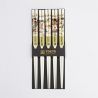 Set de 5 baguettes japonaises- Erotic Shunga blanc