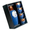 Traditionelles japanisches Sake-Set, 4 Tassen und 1 Flasche, SSAKE AOI