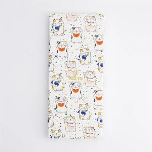 Set de 5 palillos de madera, estampados de gatos + caja MANEKINEKO