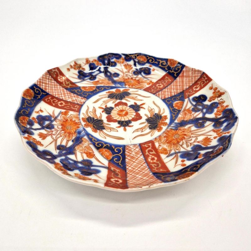 piatto rotondo vintage giapponese, imari del XIX secolo