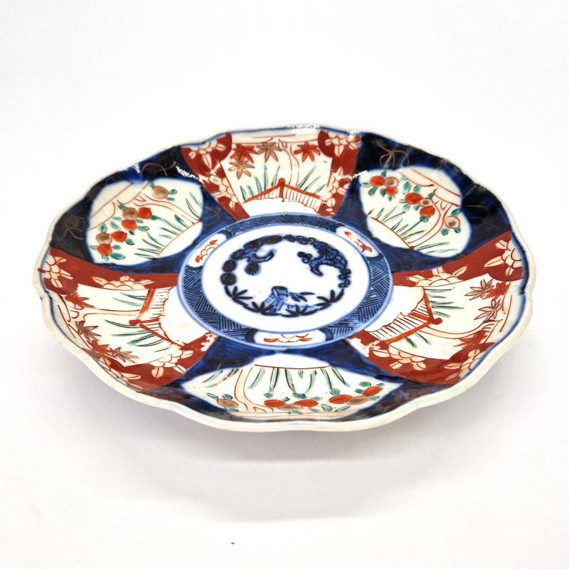 Vintage japanischer runder Teller, Imari 19. Jahrhundert