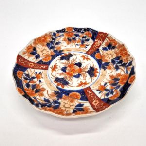 Vintage Japanese round plate, Imari 19th century