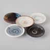 Set of 5 small ceramic swirl plates - UZUMAKU