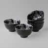 Set of 5 Japanese ceramic rice bowls - GURE SAKURA