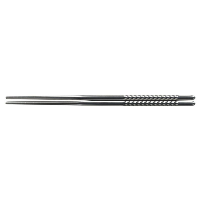 Pair of Korean Stainless Steel Twisted Chopsticks - NEJIRETA