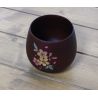 Bol japonais en bois marron foncé, fleurs de cerisier - SAKURA NO HANA 1