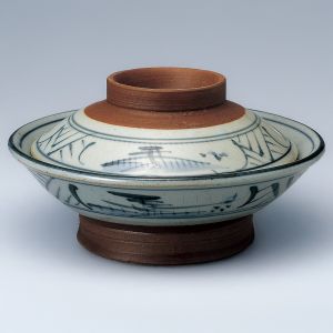 Japanese ceramic bowl with lid - TOCHIRI