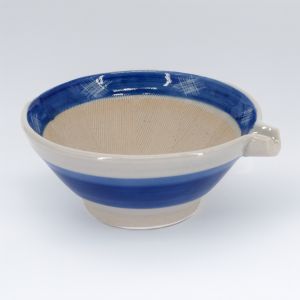 Japanische Suribachi-Schale aus Keramik mit Ausguss - SOSOGIGUCHI - blau und weiß