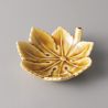 Small Japanese ceramic container, yellow autumn leaves by Kiseto- KIIRO