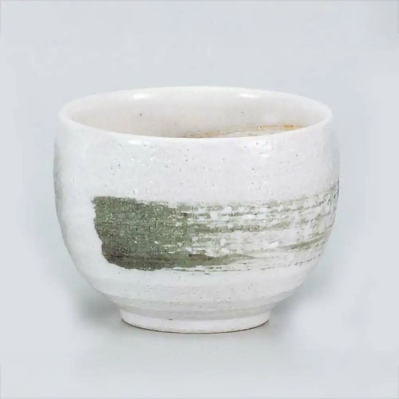 japanische Teetasse, SHIROHAKE, Pinsel