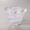 Small Japanese glass bowl in the shape of a rose - HANA