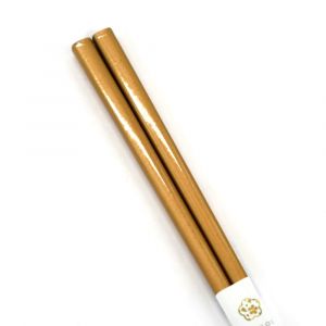 Pair of Japanese chopsticks in natural wood - WAKASA NURI KIN TO GIN