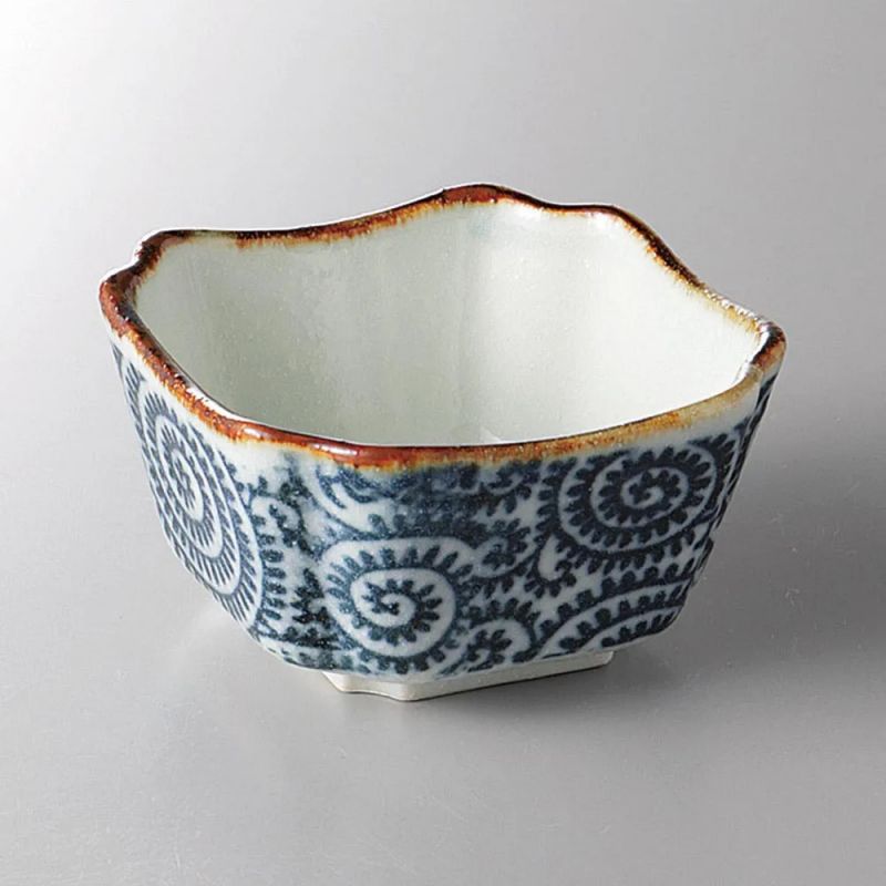 Small Japanese ceramic bowl, Arabesque pattern - ARABESUKU