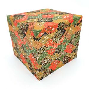 Large Paper Tiered Box - Jūbako - 3 tiers (sandanjū) - MIDORI AKA KURO