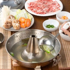 Japanischer Stahlfonduetopf SHABU PAN 26cm