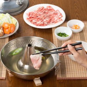 Japanischer Stahlfonduetopf SHABU PAN 26cm