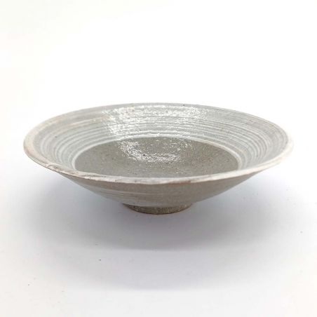 Assiette creuse japonaise en céramique motifs BURASHI - Gris