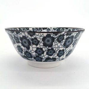 Japanische Donburi-Schüssel aus Keramik in Schwarz - SAKURA