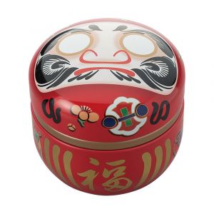 Carrito de té japonés de metal rojo, DARUMA, 150g