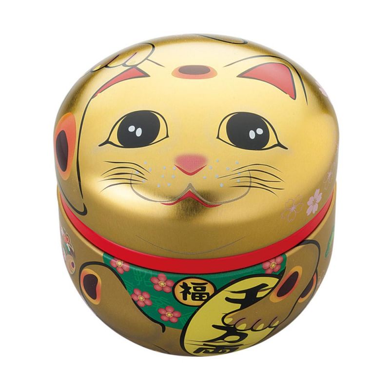 Duo de boîtes à thé japonaises ronde chat, NEKO, 150gr