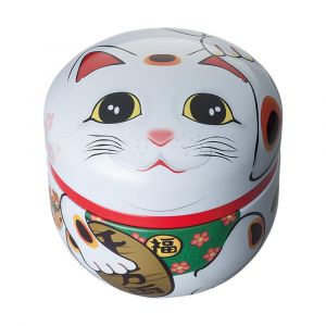 Duo de boîtes à thé japonaises ronde chat, NEKO, 150gr