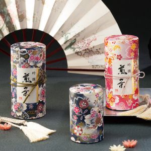 Caja de té japonesa negra en papel washi - HANATSUZUMI - 200gr