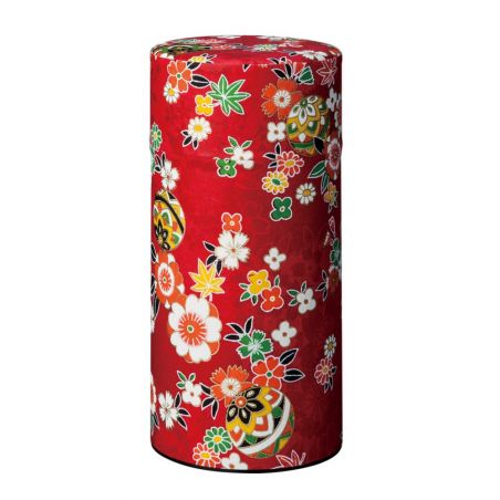 Japanische rote Teekiste aus Washi-Papier - HANAYOSE - 200gr