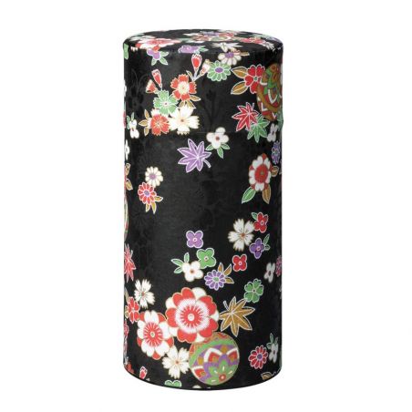 Schwarze japanische Teekiste aus Washi-Papier - HANAYOSE - 200gr