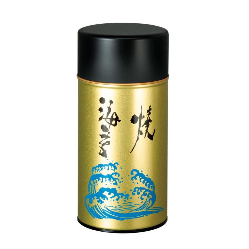 Carrito de té japonés grande dorado y azul de metal, NORI, 300 g