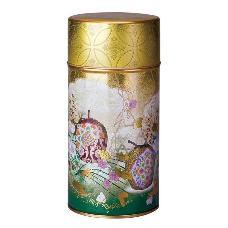 Japanischer grüner Metalltee-Caddy - Rikyu - 200gr