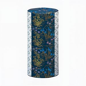 Japanische blaue Teedose aus Washi-Papier, HANAGOYOMI, 200 g