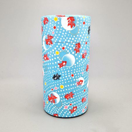 Caja de té azul japonesa en papel washi - KINGYO - 200gr