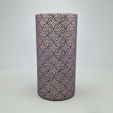 Boîte à thé japonaise bleu en papier washi - SHIKKU - 200gr