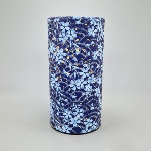 Caja de té japonés azul en papel washi - NADESHIKO - 200gr