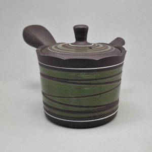 Japanese Tokoname Tea Pot 260cc Black and Green, KURO MIDORI