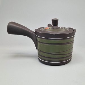 Japanese Tokoname Tea Pot 260cc Black and Green, KURO MIDORI