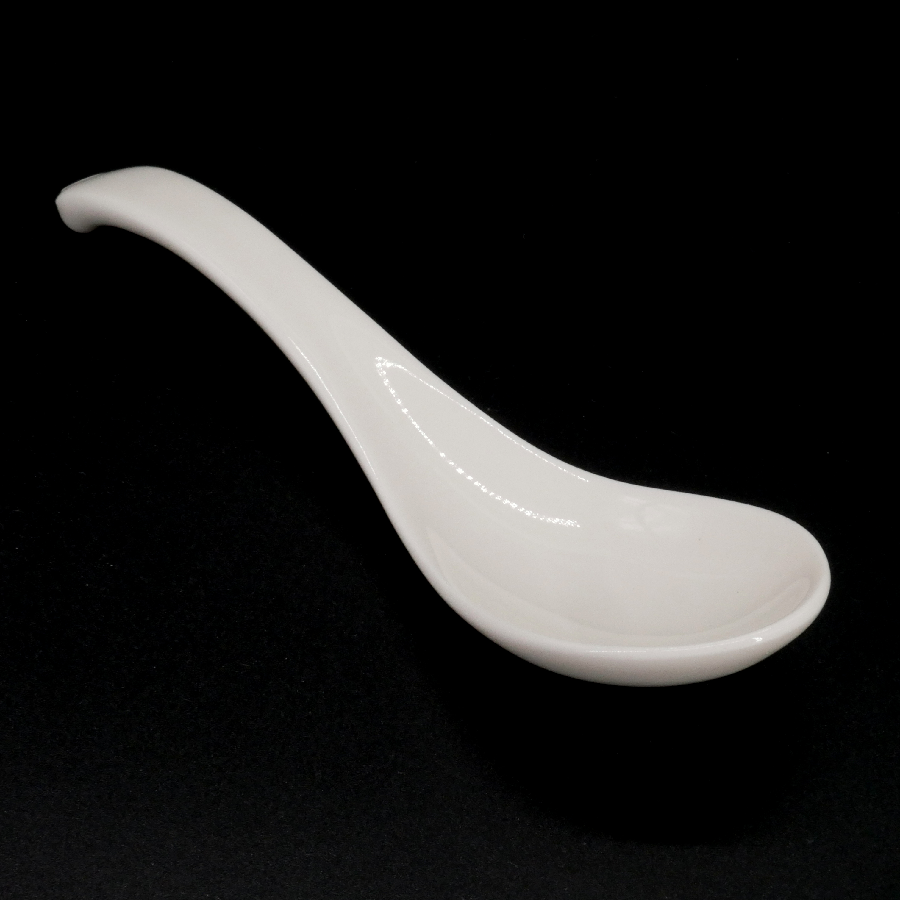Violar Odio Vegetales Cuchara de cerámica japonesa, blanca, SHIRO 2